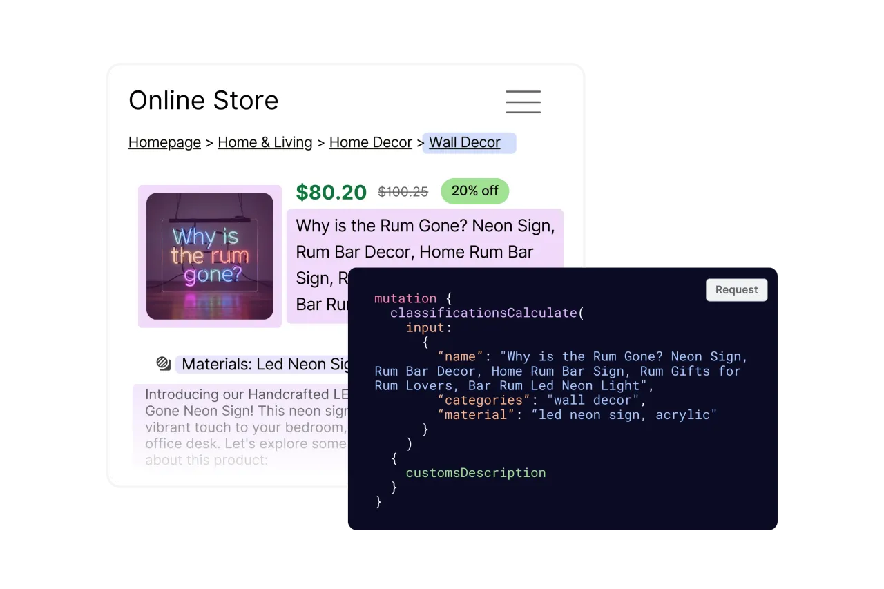 Provide product data