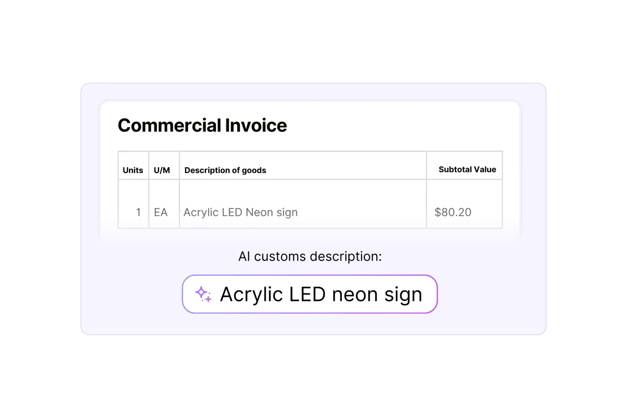 Compliant description output