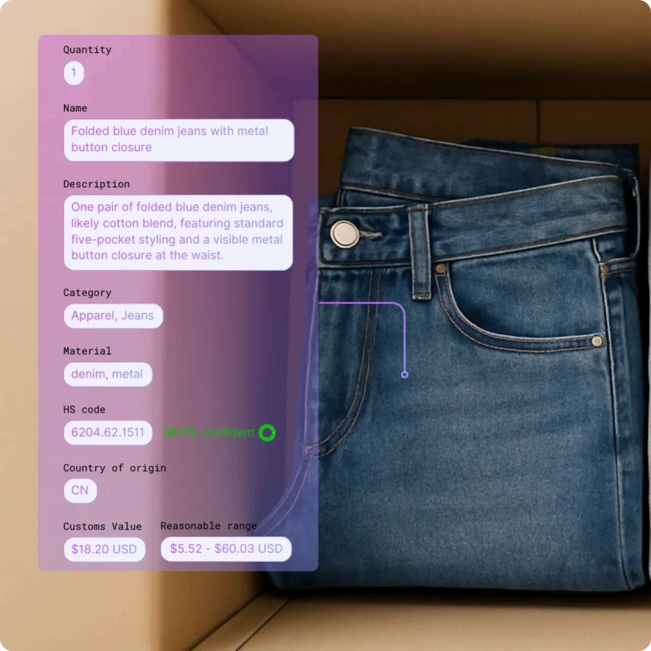 Get customs-ready data from just an image