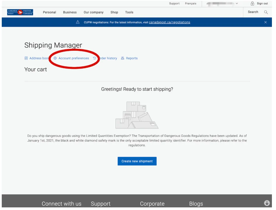 Flusso di Shipping Manager