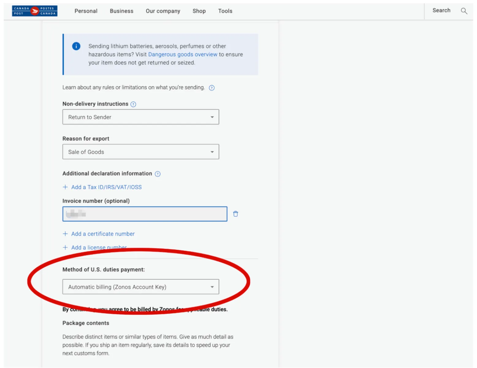 Flusso di Shipping Manager